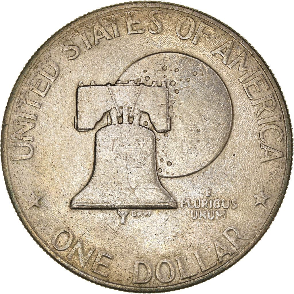 United States | 1 Dollar Coin | Liberty Bell | Moon | Dwight D. Eisenhower | KM206 | 1976