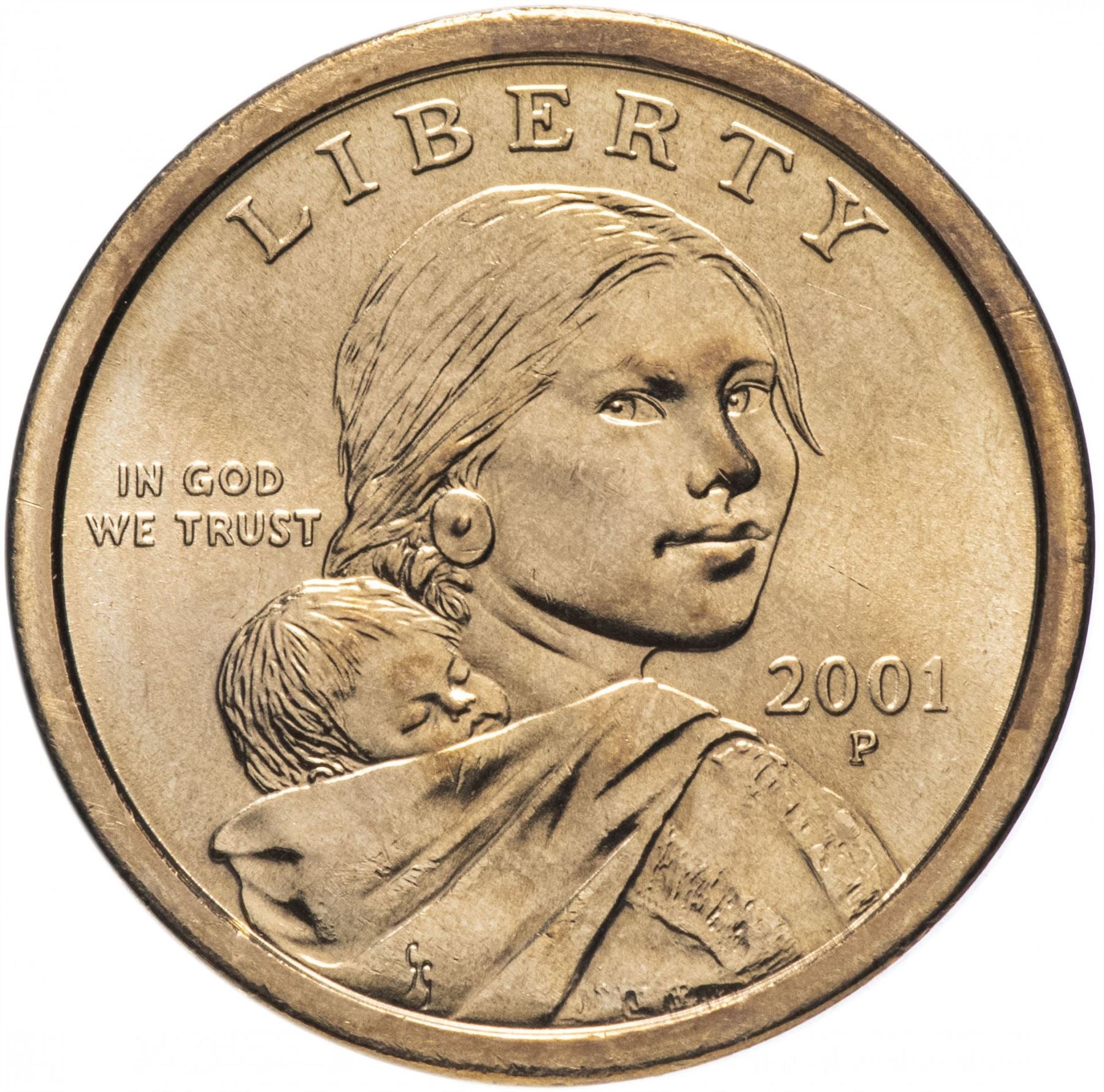 United States | 1 Dollar Coin | Sacagawea | Jean Baptiste Charbonneau | Eagle | KM310 | 2000 - 2008