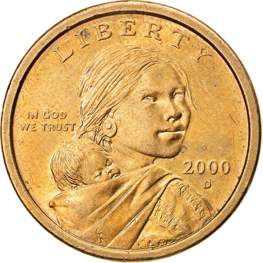 United States | 1 Dollar Coin | Sacagawea | Jean Baptiste Charbonneau | Eagle | KM310 | 2000 - 2008