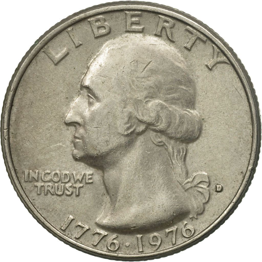 United States | 1/4 Dollar Coin | George Washington | Drummer | Torch | KM204 | 1976