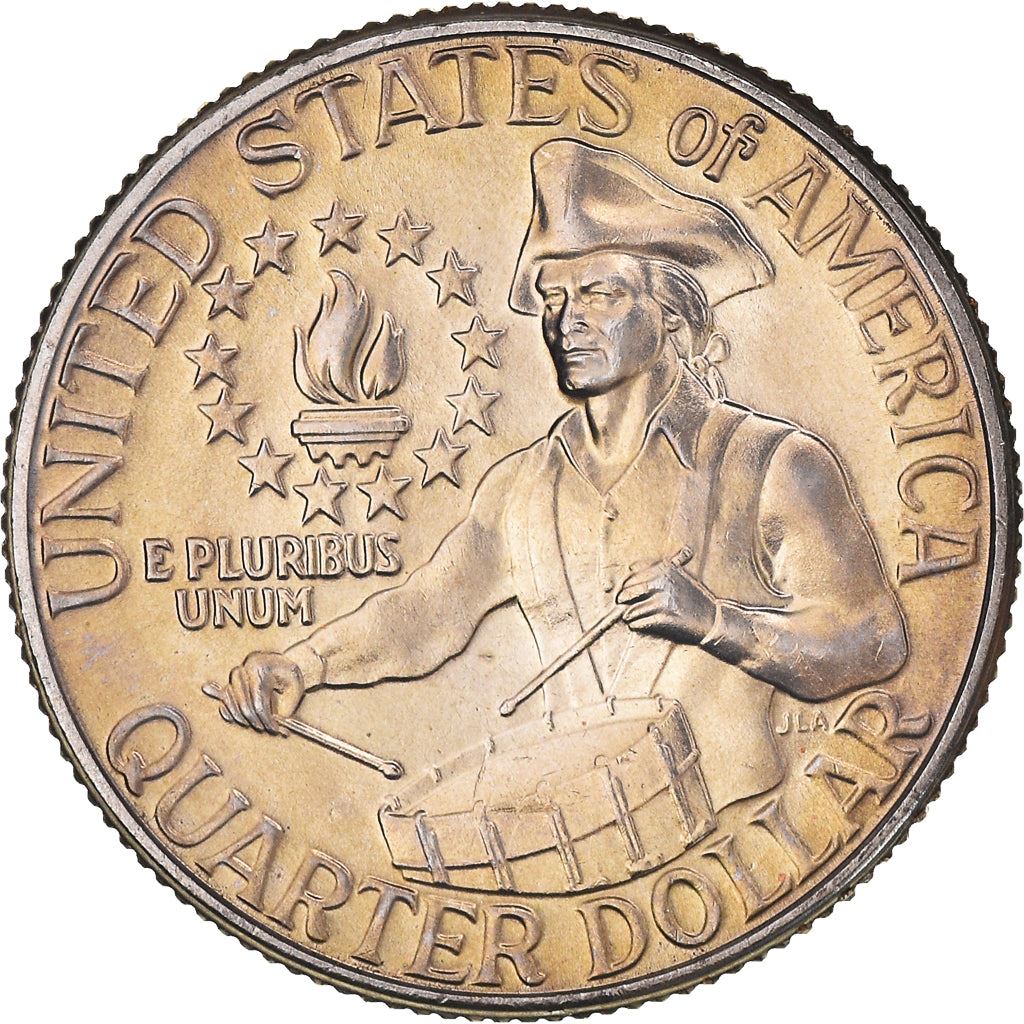 United States | 1/4 Dollar Coin | George Washington | Drummer | Torch | KM204 | 1976