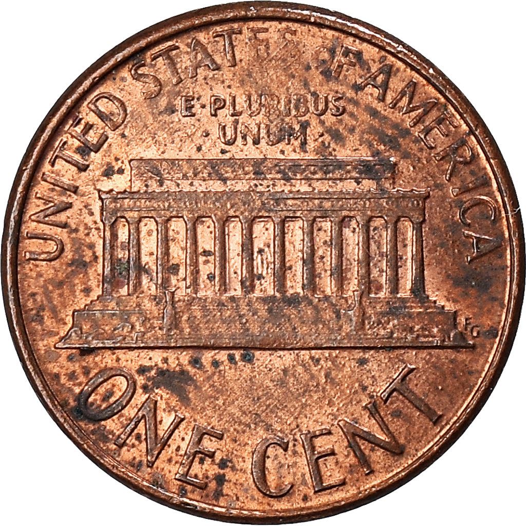 United States | American 1 Cent Coin | Lincoln Memorial | KM201b | 1983 - 2008