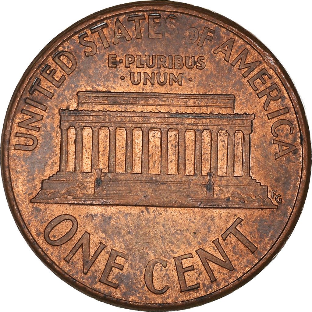 United States | American 1 Cent Coin | Lincoln Memorial | KM201b | 1983 - 2008