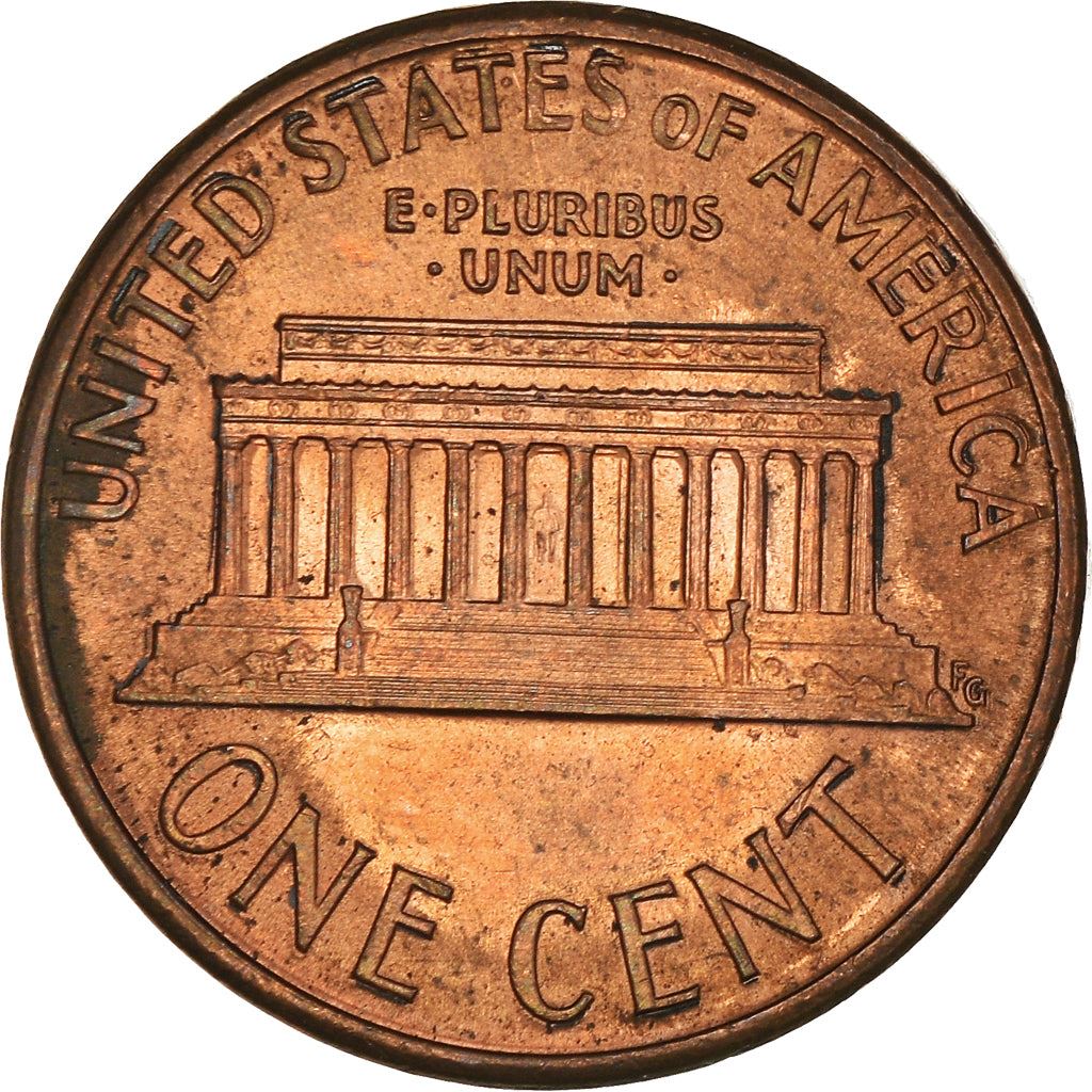 United States | American 1 Cent Coin | Lincoln Memorial | KM201b | 1983 - 2008