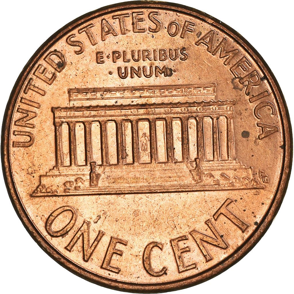 United States | American 1 Cent Coin | Lincoln Memorial | KM201b | 1983 - 2008