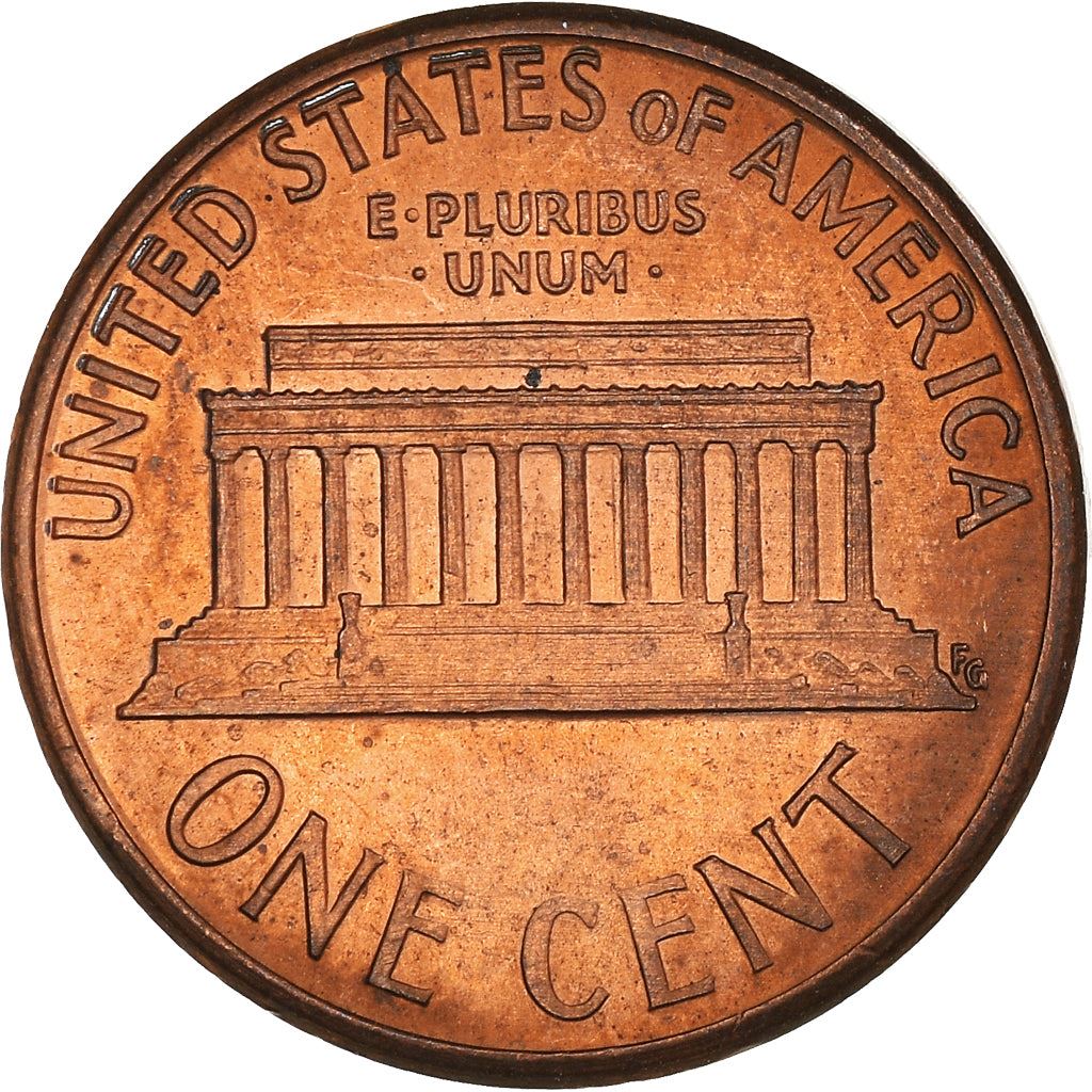 United States | American 1 Cent Coin | Lincoln Memorial | KM201b | 1983 - 2008