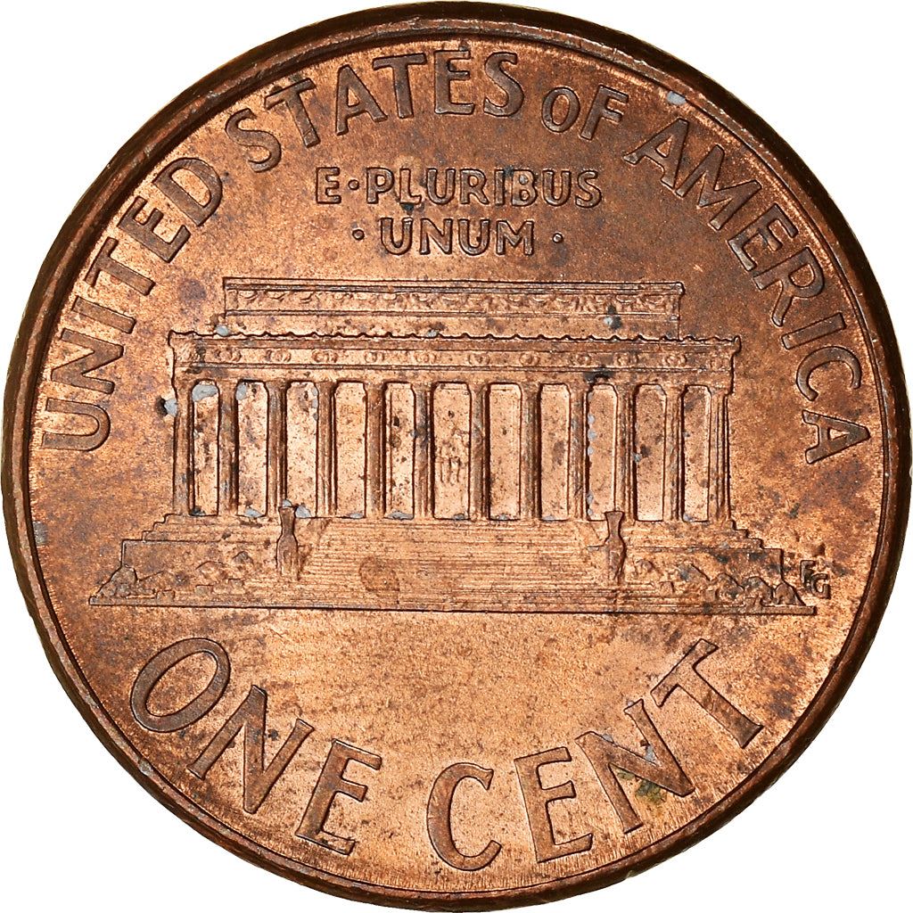 United States | American 1 Cent Coin | Lincoln Memorial | KM201b | 1983 - 2008