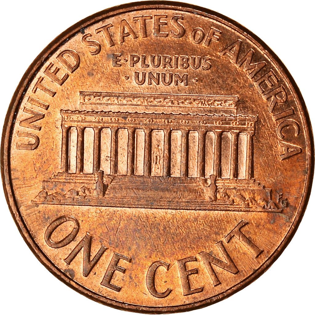 United States | American 1 Cent Coin | Lincoln Memorial | KM201b | 1983 - 2008