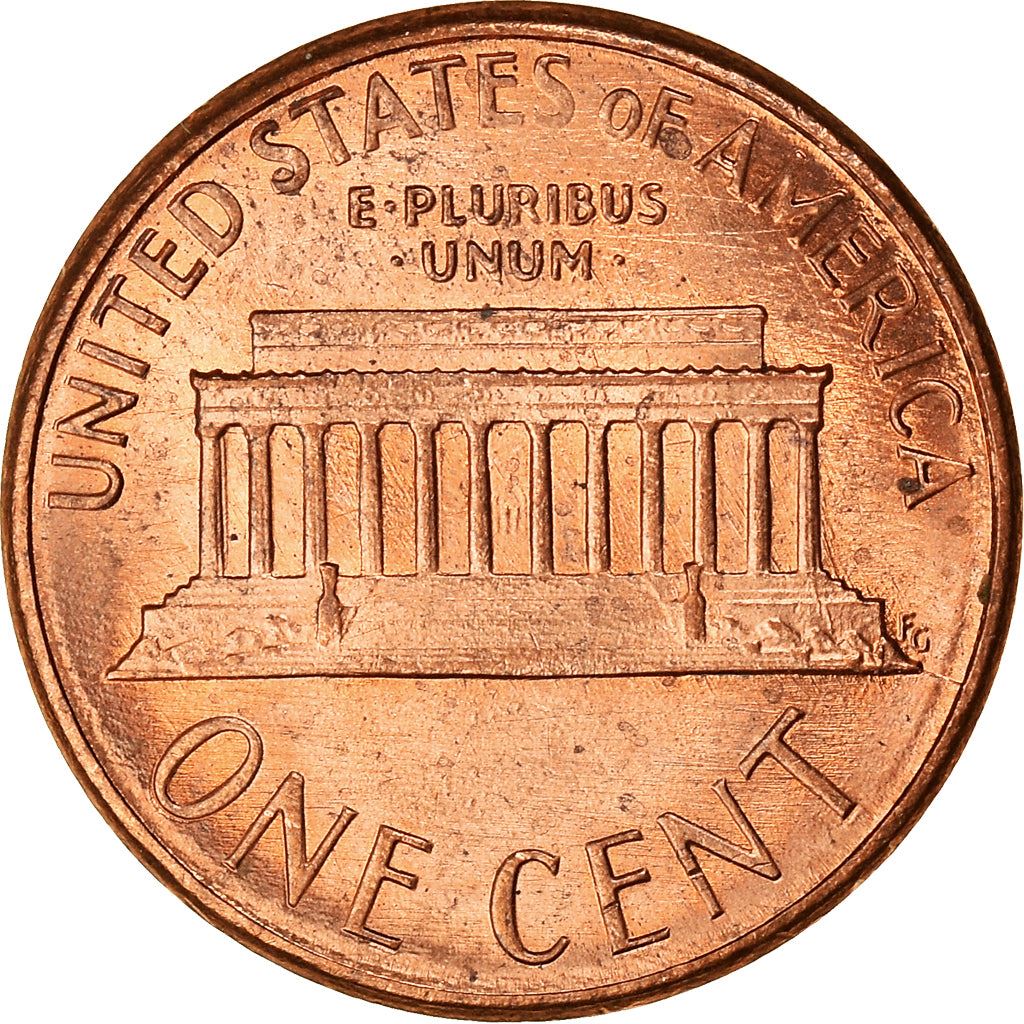 United States | American 1 Cent Coin | Lincoln Memorial | KM201b | 1983 - 2008