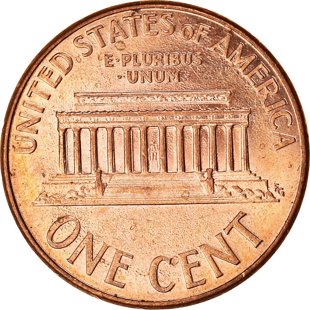 United States | American 1 Cent Coin | Lincoln Memorial | KM201b | 1983 - 2008