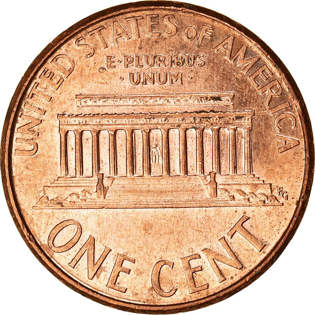 United States | American 1 Cent Coin | Lincoln Memorial | KM201b | 1983 - 2008