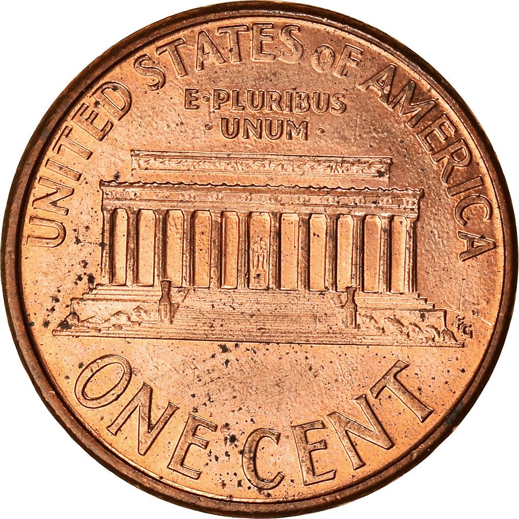 United States | American 1 Cent Coin | Lincoln Memorial | KM201b | 1983 - 2008