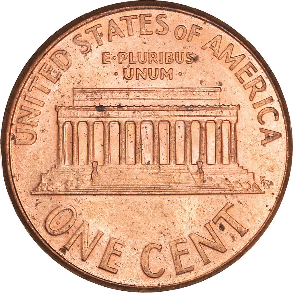 United States | American 1 Cent Coin | Lincoln Memorial | KM201b | 1983 - 2008