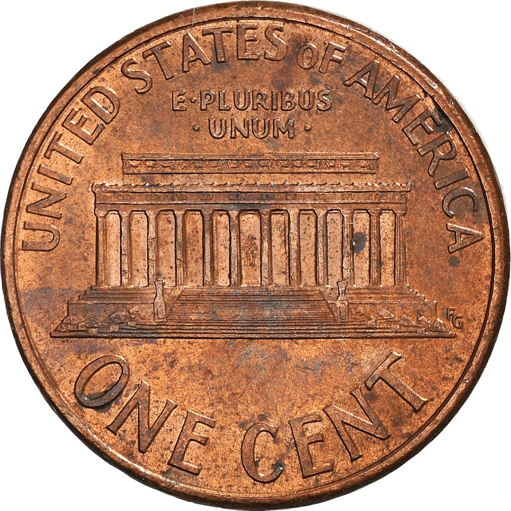 United States | American 1 Cent Coin | Lincoln Memorial | KM201b | 1983 - 2008