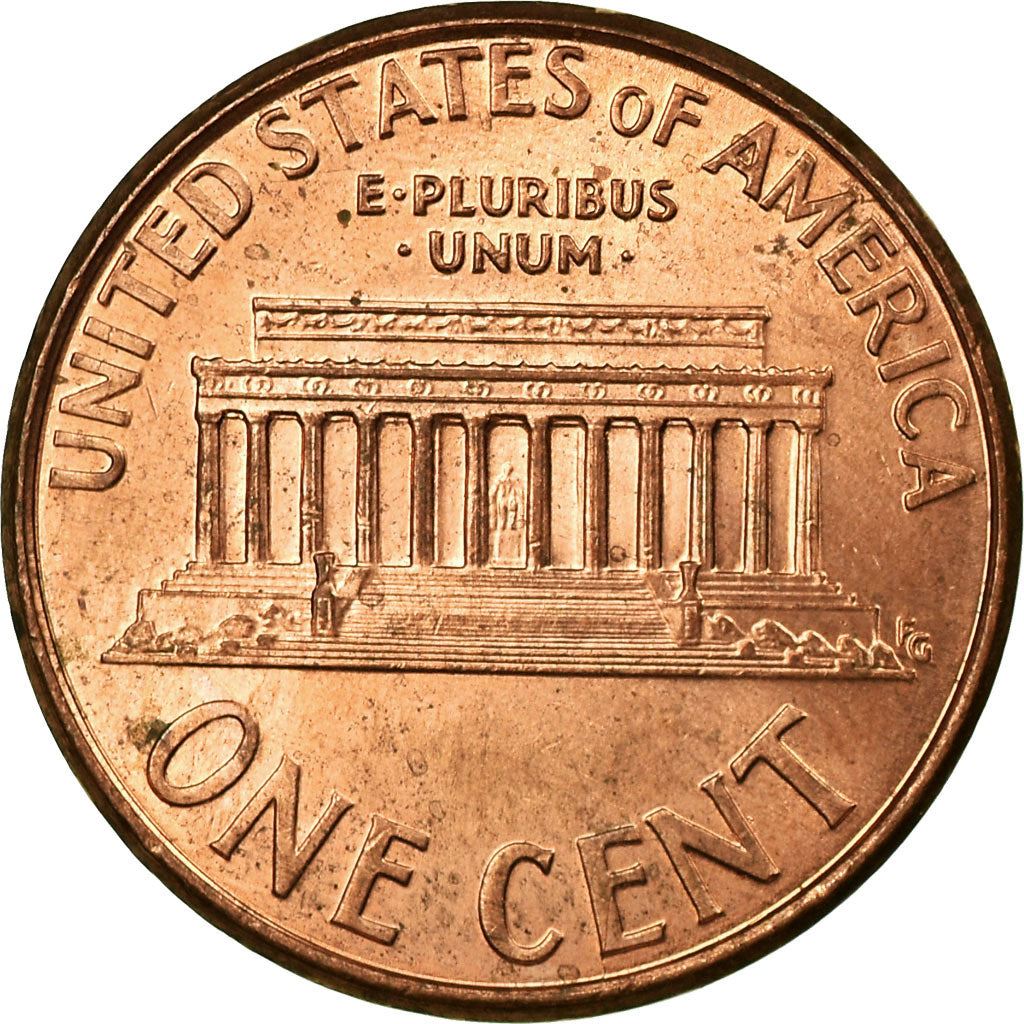 United States | American 1 Cent Coin | Lincoln Memorial | KM201b | 1983 - 2008