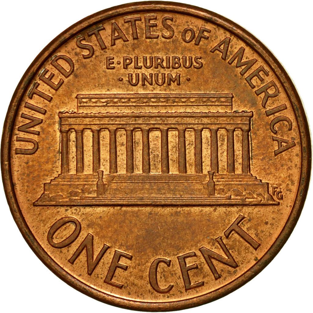 United States | American 1 Cent Coin | Lincoln Memorial | KM201b | 1983 - 2008