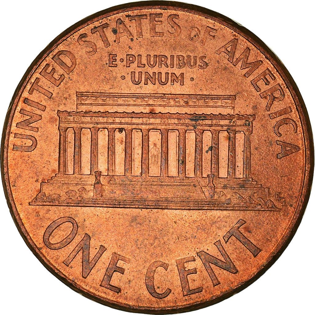 United States | American 1 Cent Coin | Lincoln Memorial | KM201b | 1983 - 2008