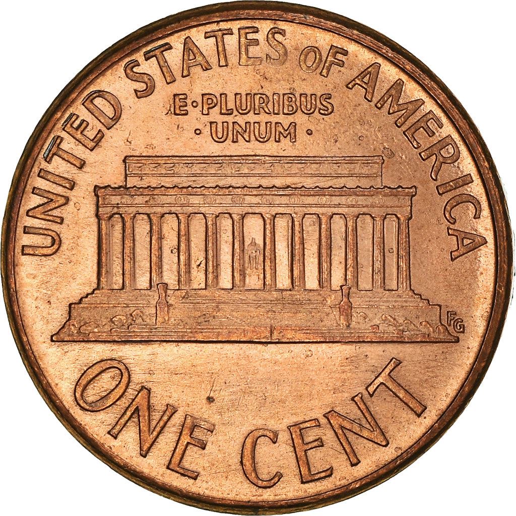 United States | American 1 Cent Coin | Lincoln Memorial | KM201b | 1983 - 2008