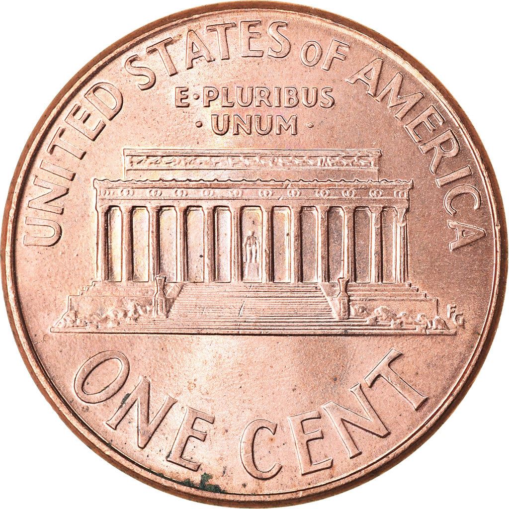 United States | American 1 Cent Coin | Lincoln Memorial | KM201b | 1983 - 2008