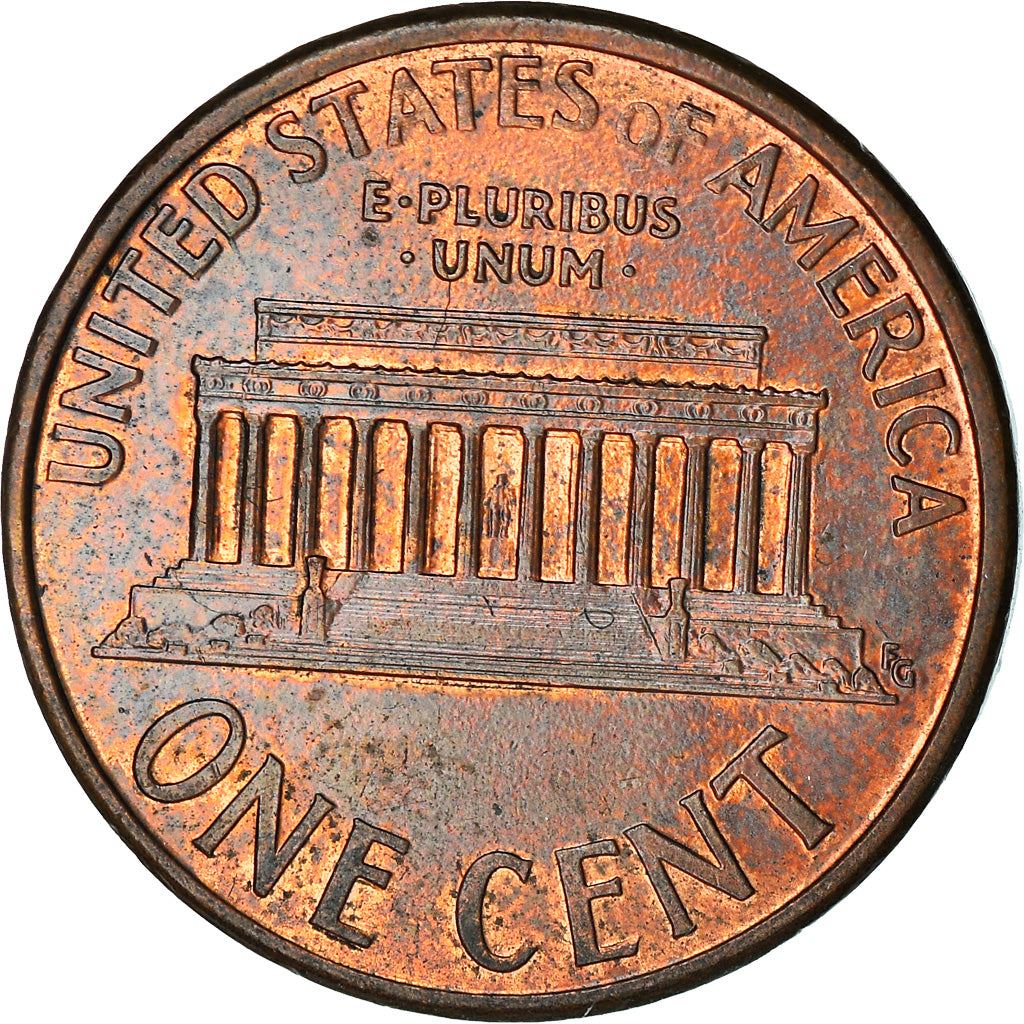 United States | American 1 Cent Coin | Lincoln Memorial | KM201b | 1983 - 2008