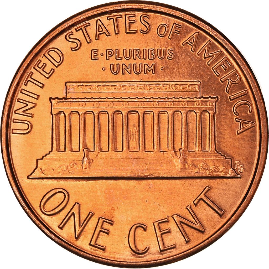 United States | American 1 Cent Coin | Lincoln Memorial | KM201b | 1983 - 2008