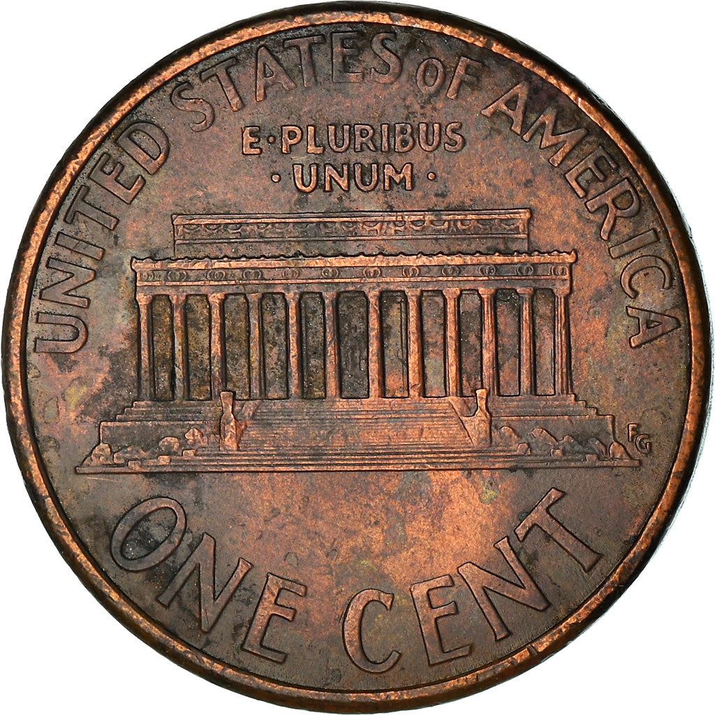 United States | American 1 Cent Coin | Lincoln Memorial | KM201b | 1983 - 2008