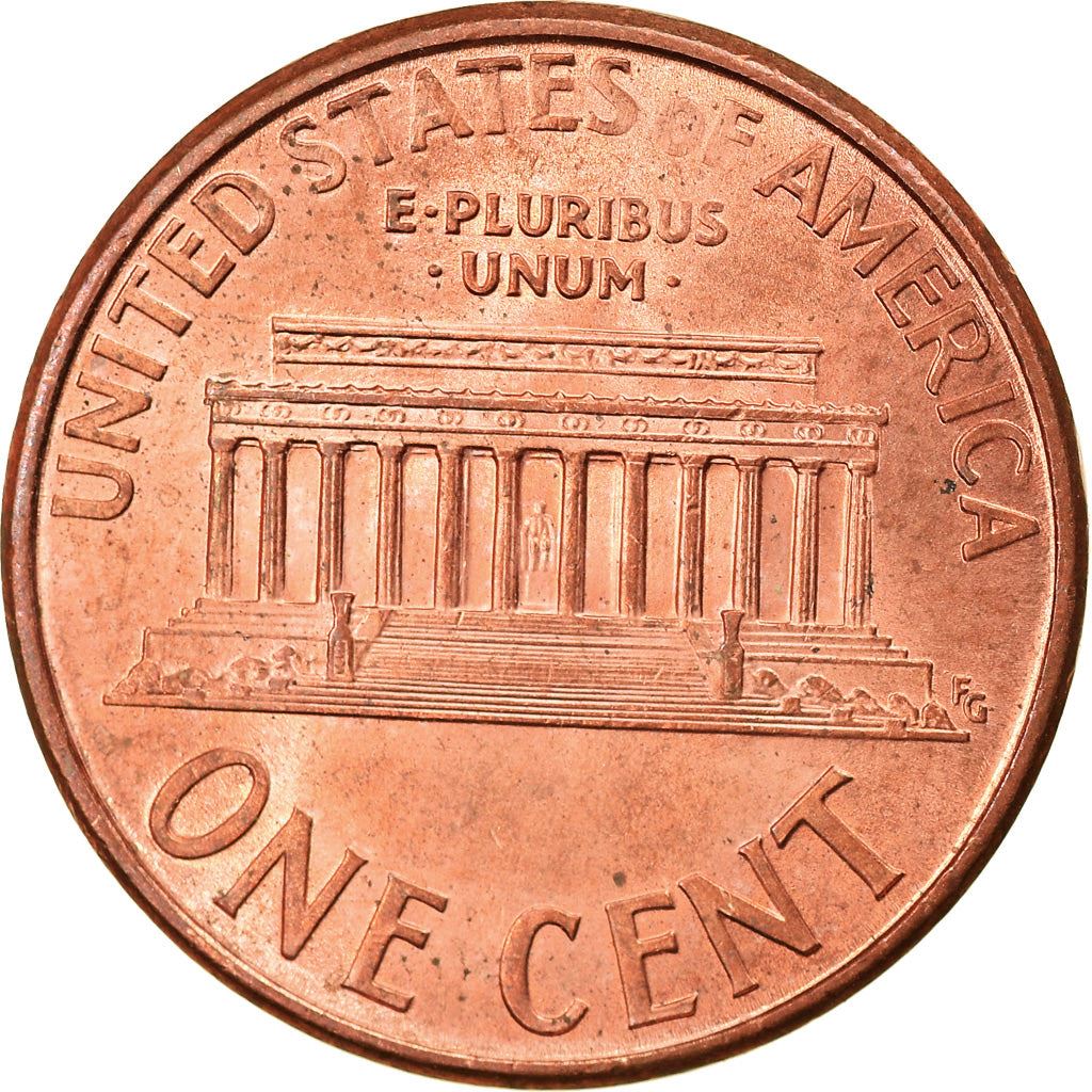 United States | American 1 Cent Coin | Lincoln Memorial | KM201b | 1983 - 2008