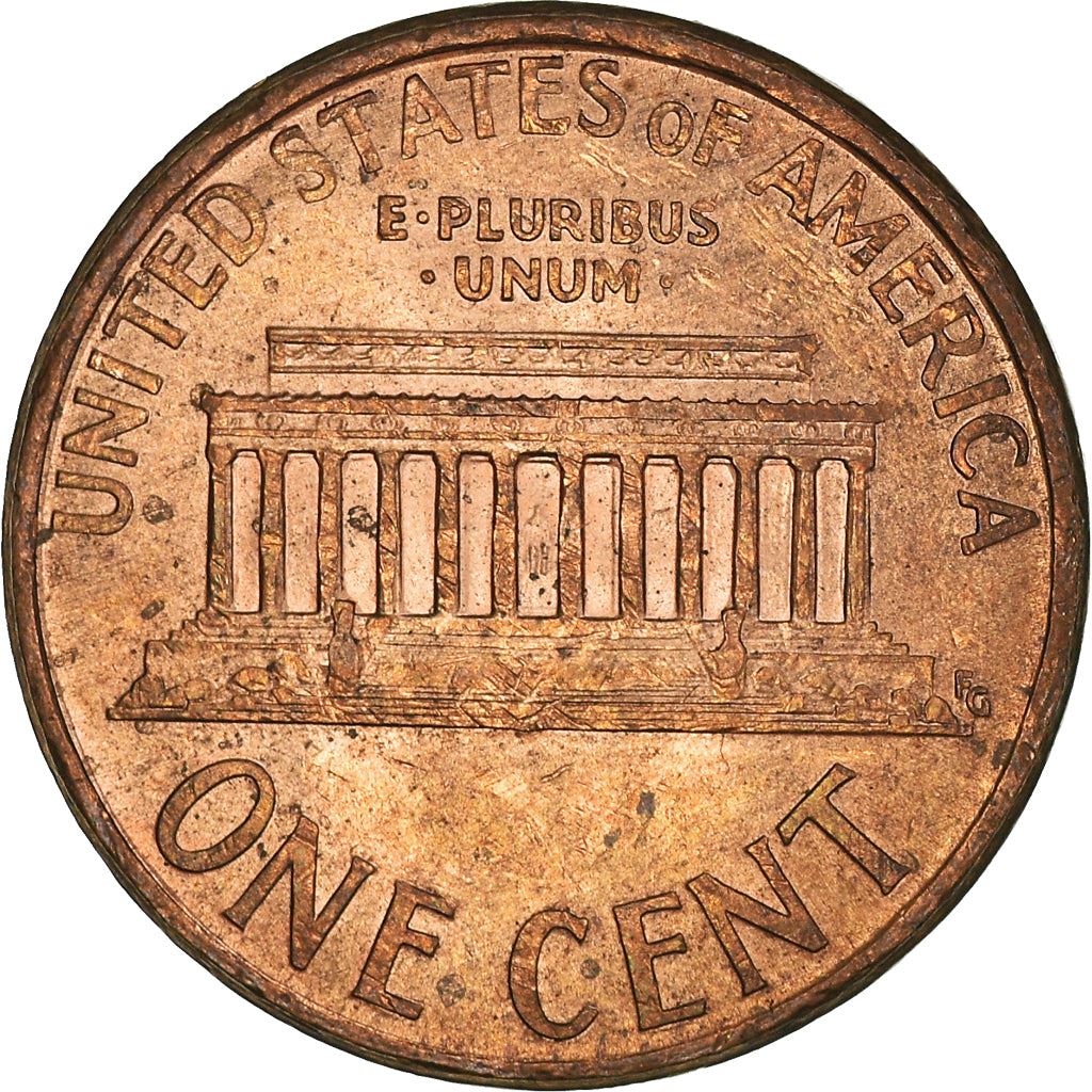 United States | American 1 Cent Coin | Lincoln Memorial | KM201b | 1983 - 2008