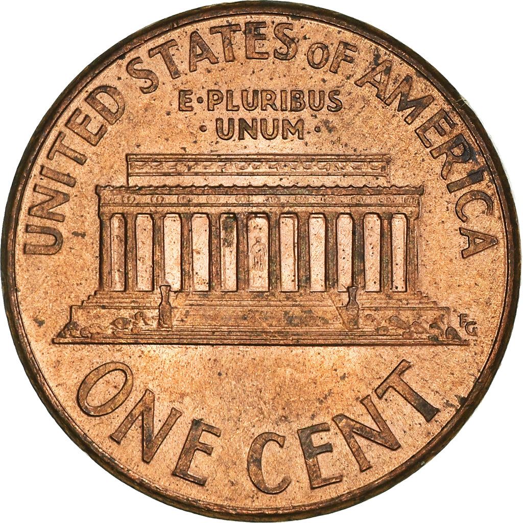 United States | American 1 Cent Coin | Lincoln Memorial | KM201b | 1983 - 2008