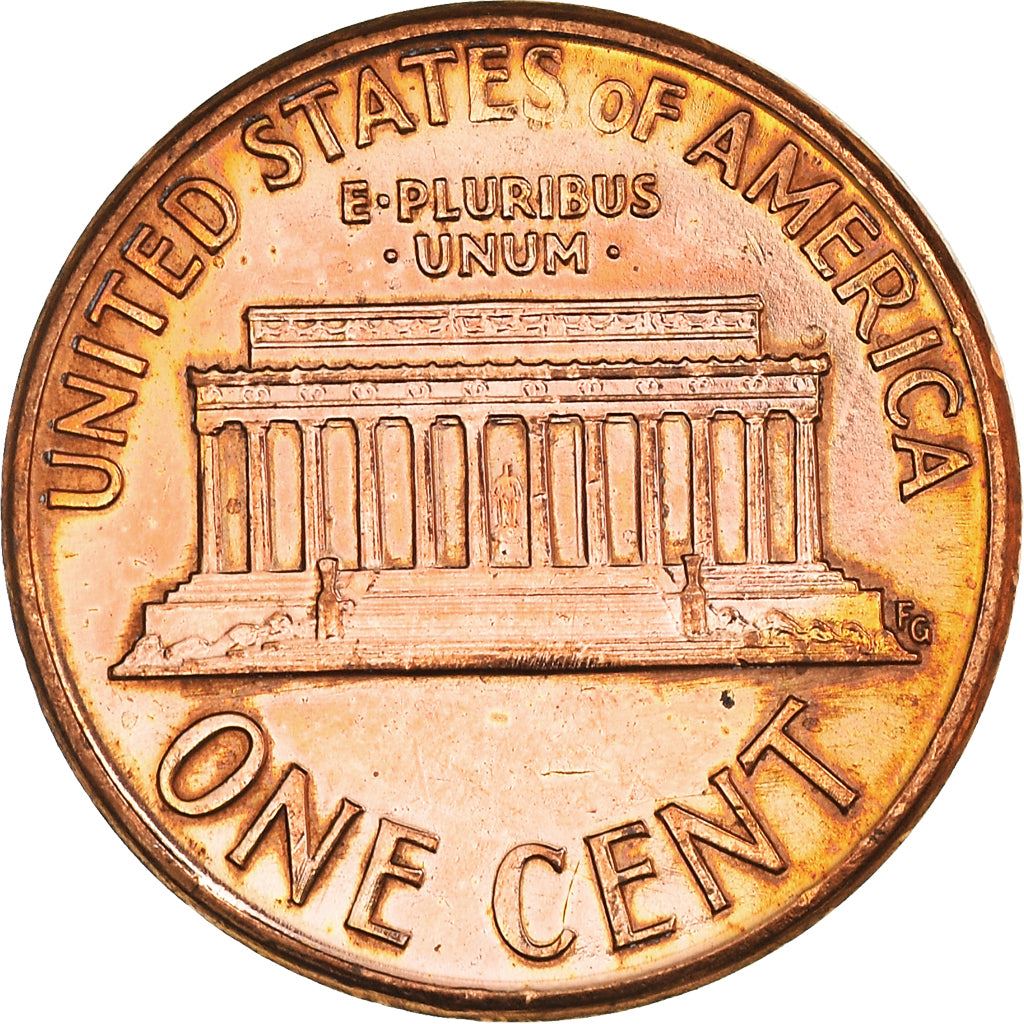 United States | American 1 Cent Coin | Lincoln Memorial | KM201b | 1983 - 2008