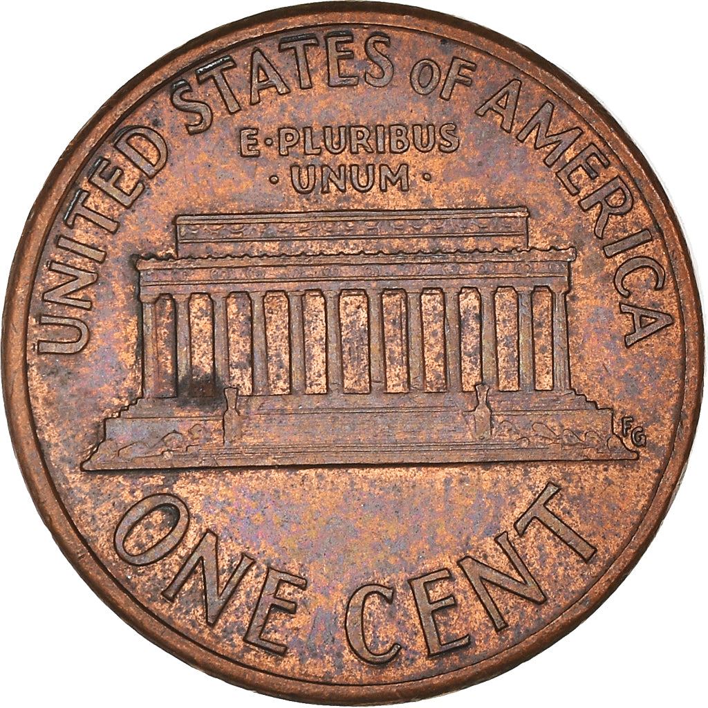 United States | American 1 Cent Coin | Lincoln Memorial | KM201b | 1983 - 2008