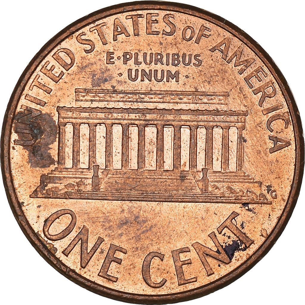 United States | American 1 Cent Coin | Lincoln Memorial | KM201b | 1983 - 2008