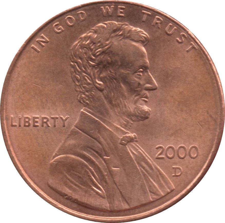 United States | American 1 Cent Coin | Lincoln Memorial | KM201b | 1983 - 2008