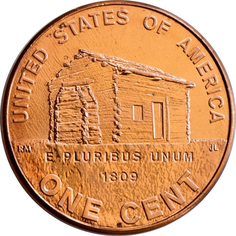 United States Coin American 1 Cent | Abraham Lincoln | Log Cabin | KM441 | 2009