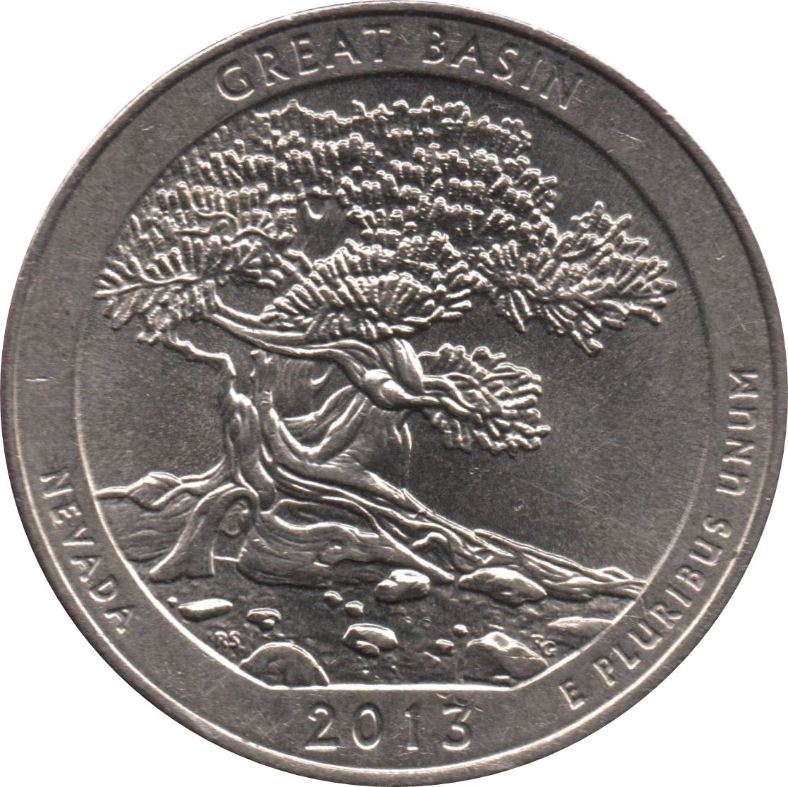 United States Coin American ¼ Dollar | George Washington | Bristlecone Pine | Rocky Glacial Moraines | KM544 | 2013