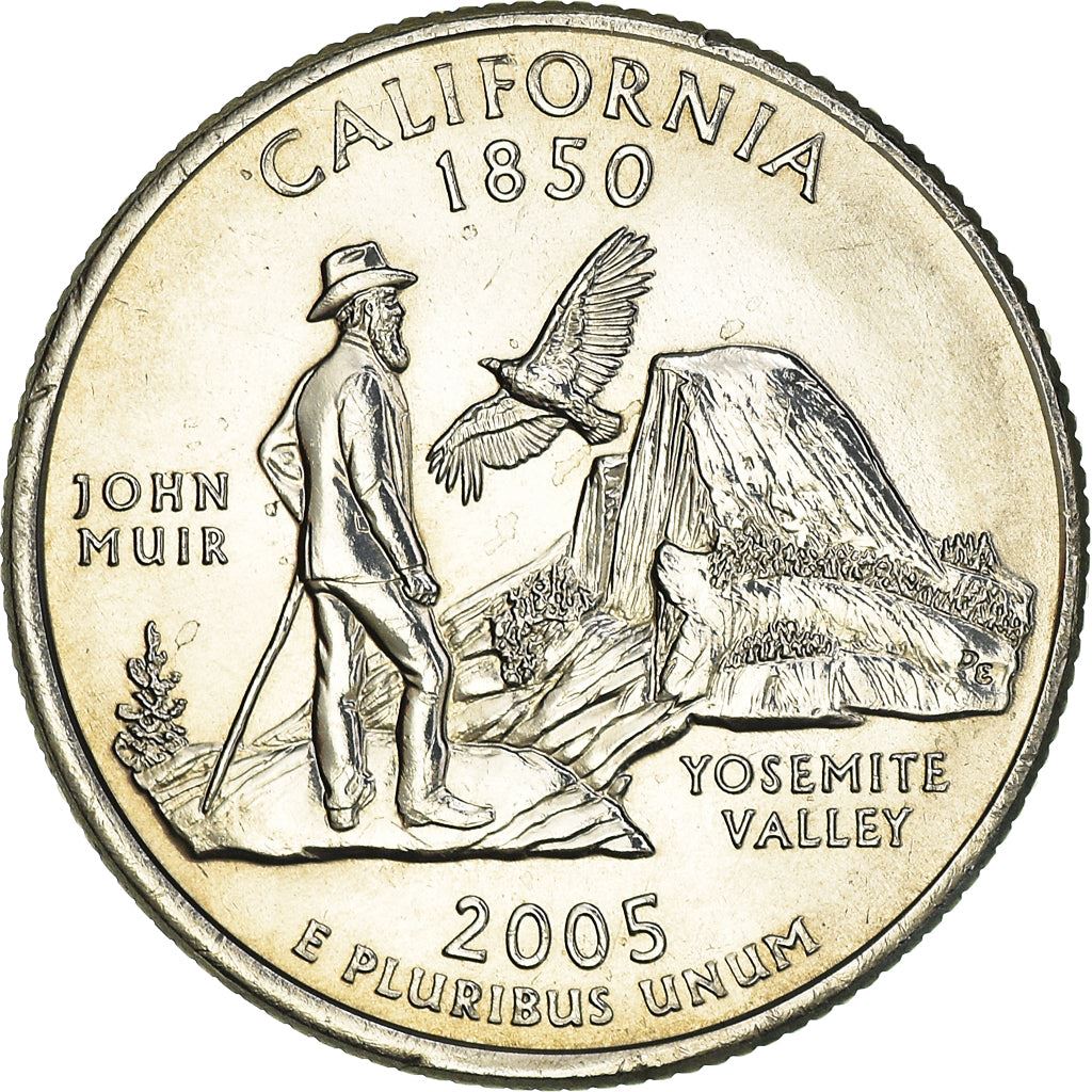 United States Coin American ¼ Dollar | George Washington | California | John Muir | California Condor | KM370 | 2005