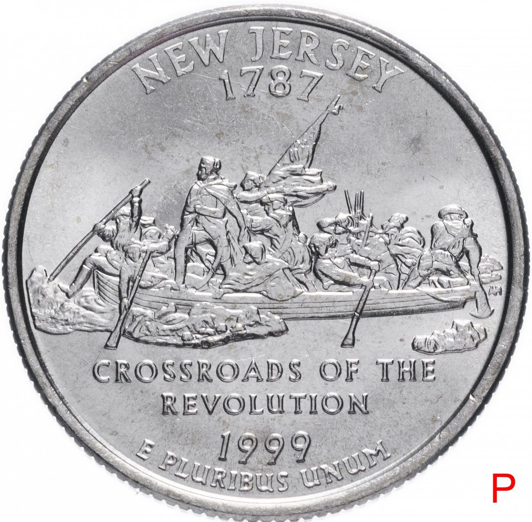 United States Coin American ¼ Dollar | George Washington | Delaware River | Colonial Army | KM295 | 1999