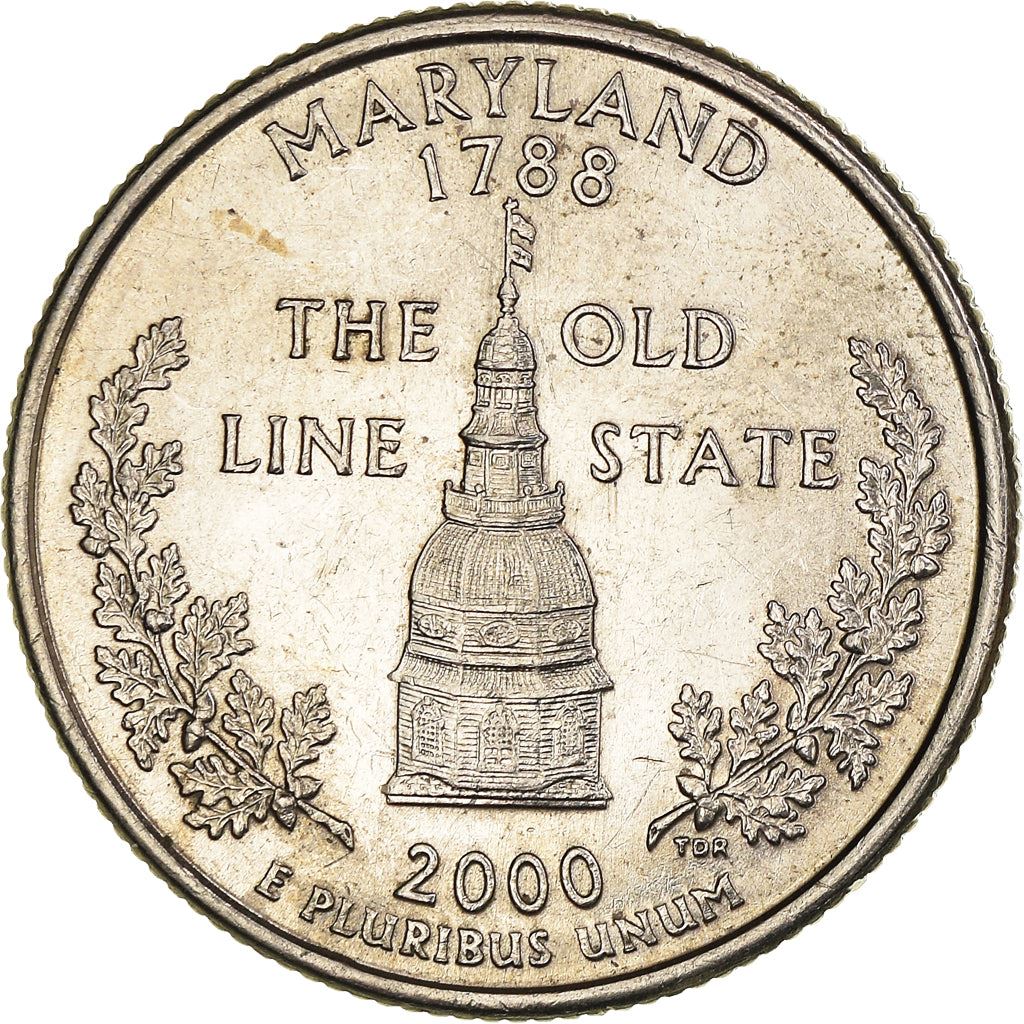 United States Coin American ¼ Dollar | George Washington | Maryland Statehouse | KM306 | 2000