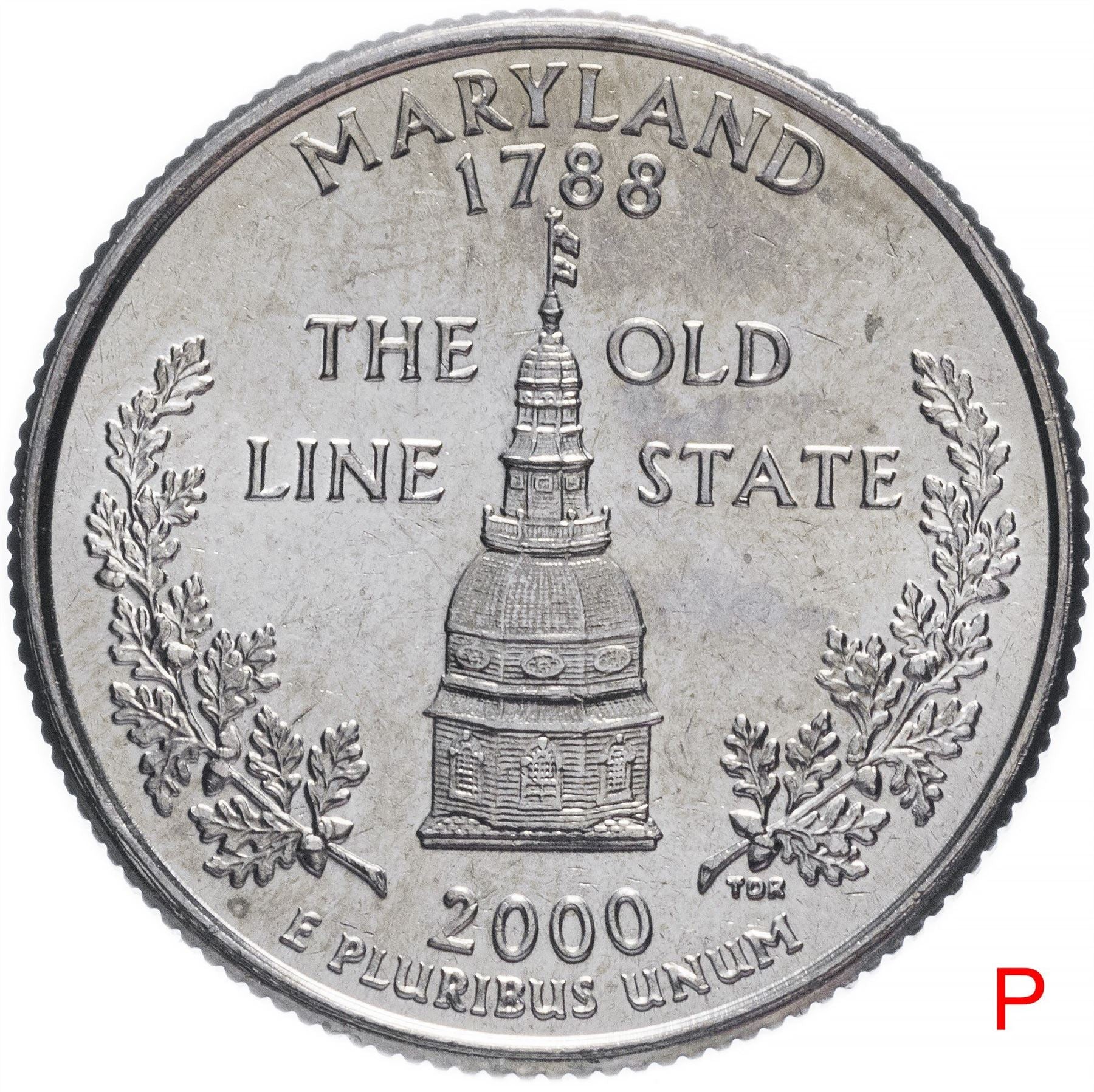 United States Coin American ¼ Dollar | George Washington | Maryland Statehouse | KM306 | 2000