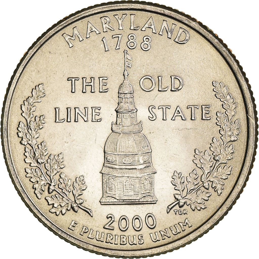 United States Coin American ¼ Dollar | George Washington | Maryland Statehouse | KM306 | 2000