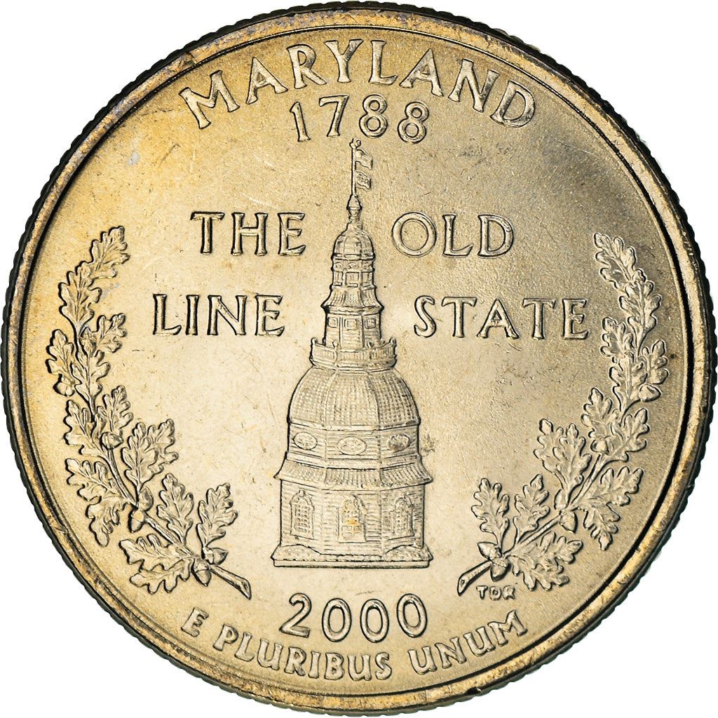 United States Coin American ¼ Dollar | George Washington | Maryland Statehouse | KM306 | 2000