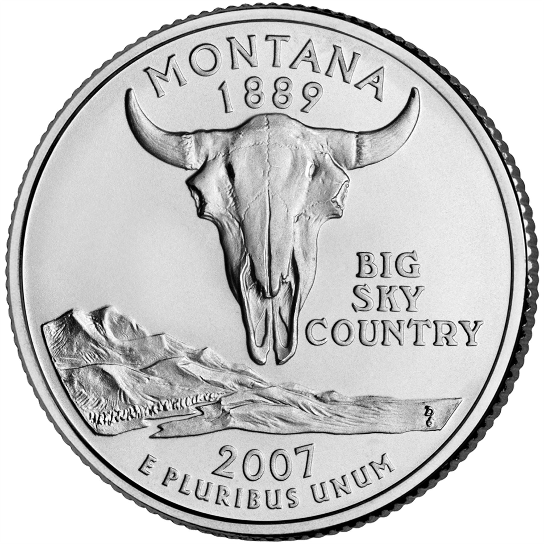 United States Coin American ¼ Dollar | George Washington | Montana | Bison Skull | KM396 | 2007