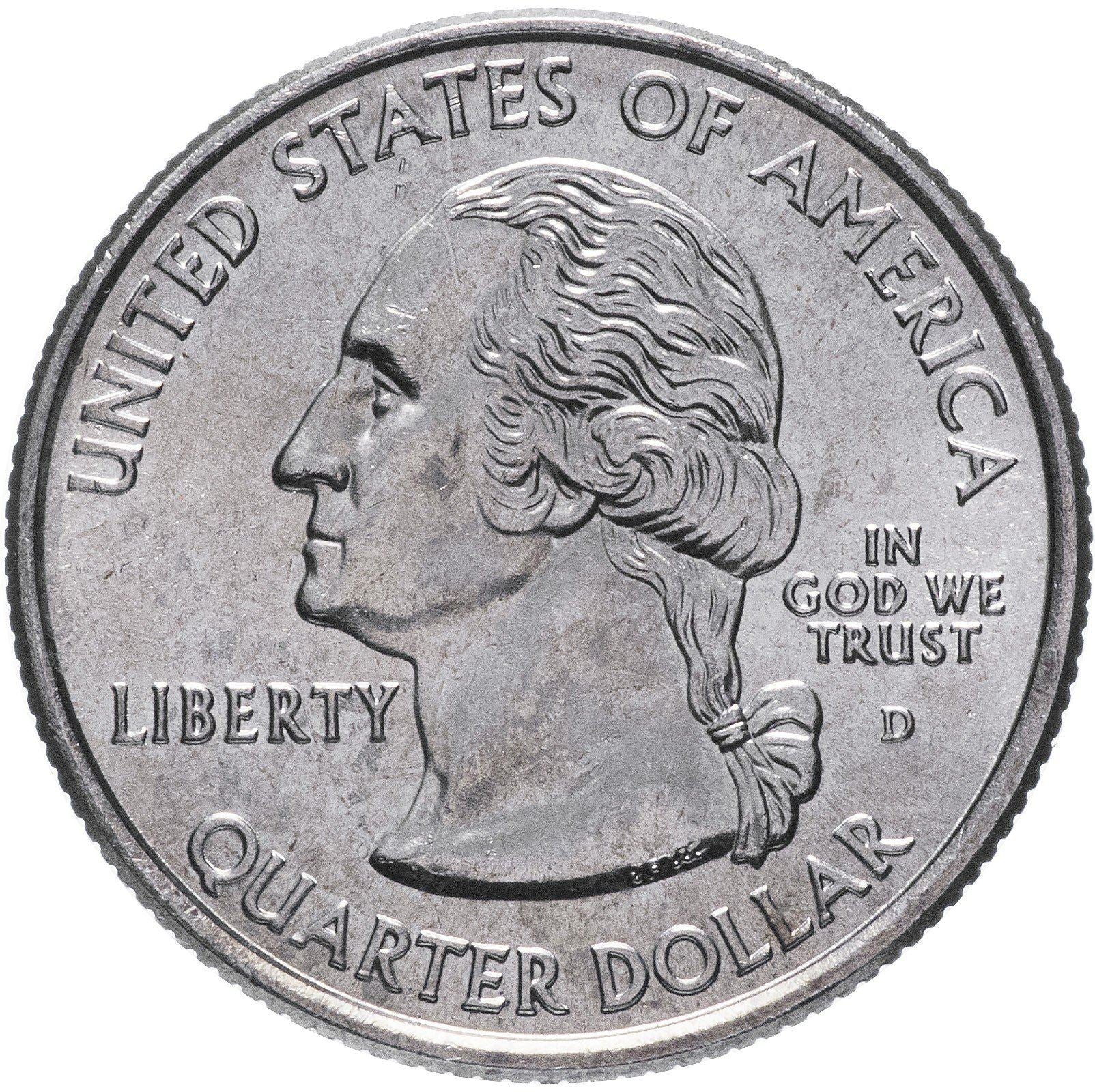 United States Coin American ¼ Dollar | George Washington | North Dakota | Bison | KM385 | 2006