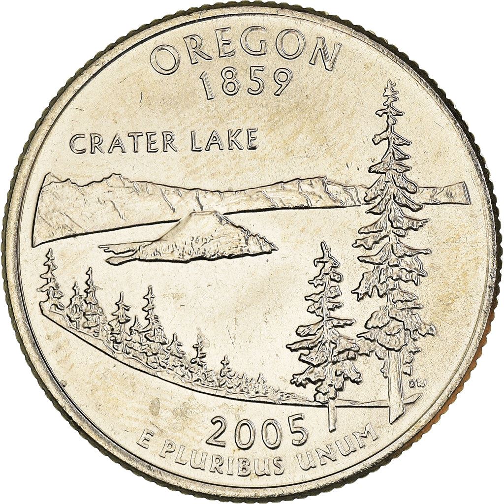 United States Coin American ¼ Dollar | George Washington | Oregon | Crater Lake | KM372 | 2005