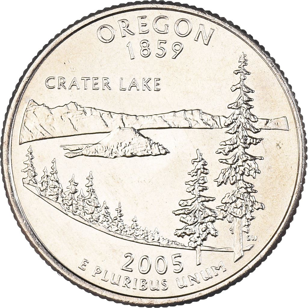 United States Coin American ¼ Dollar | George Washington | Oregon | Crater Lake | KM372 | 2005