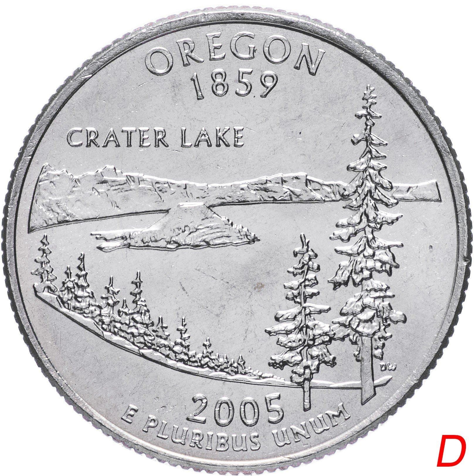 United States Coin American ¼ Dollar | George Washington | Oregon | Crater Lake | KM372 | 2005