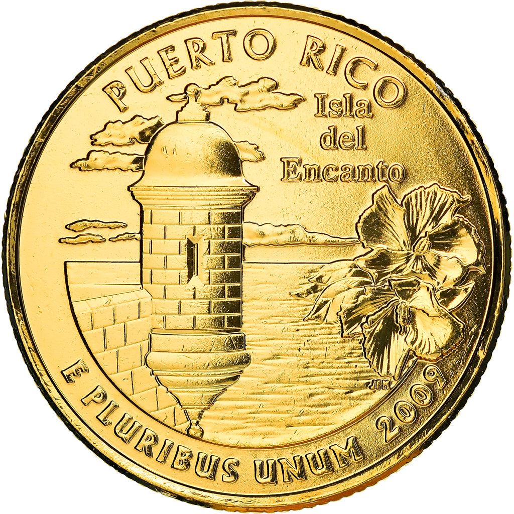 United States Coin American ¼ Dollar | George Washington | Puerto Rico | San Juan | KM446 | 2009