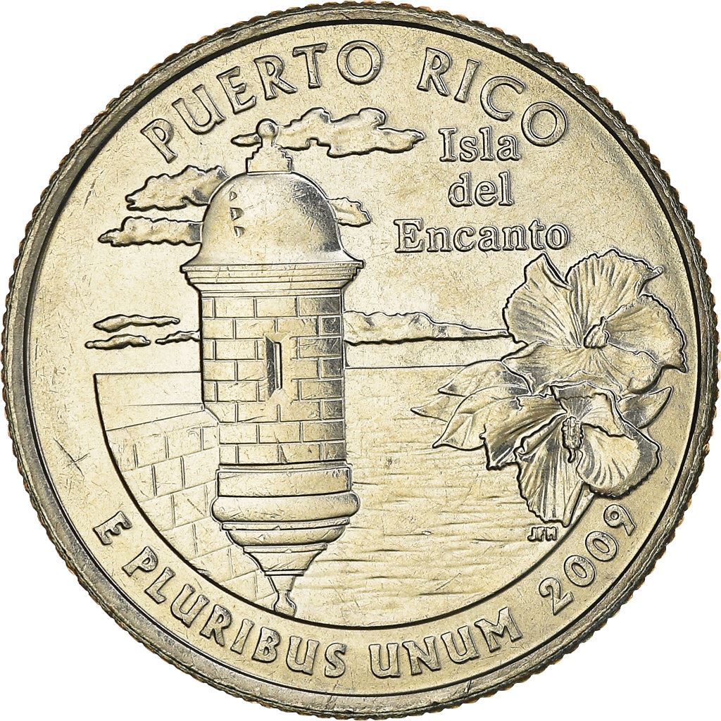 United States Coin American ¼ Dollar | George Washington | Puerto Rico | San Juan | KM446 | 2009