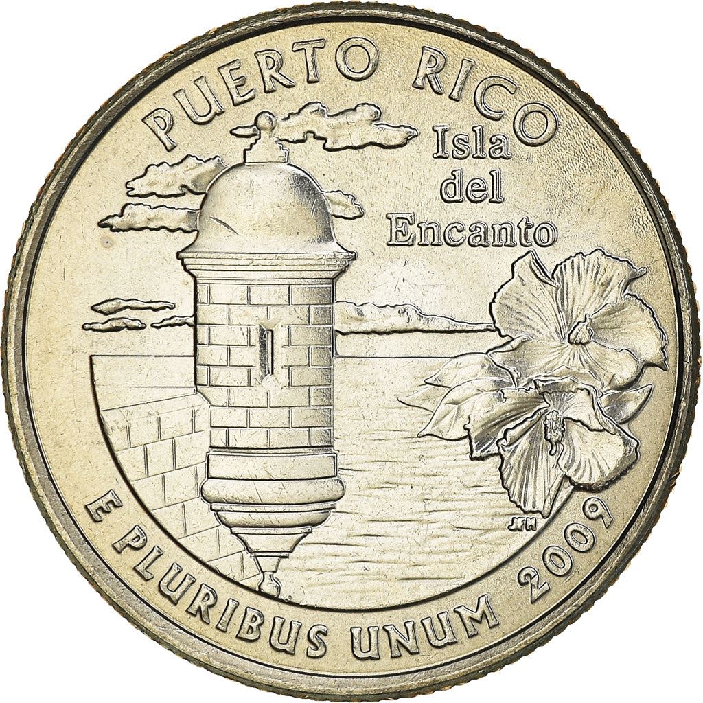 United States Coin American ¼ Dollar | George Washington | Puerto Rico | San Juan | KM446 | 2009