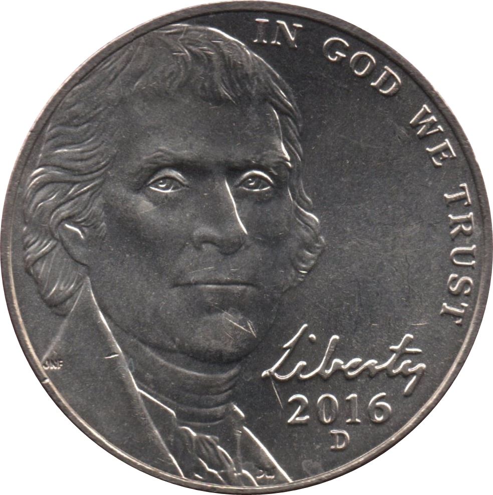 United States Coin American 5 Cents | Thomas Jefferson | Monticello | KM381 | 2006 - 2021